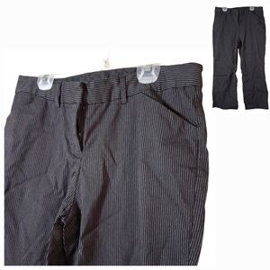 Express Editor | Black Pinstripe Dress Boot Pants | Size 8